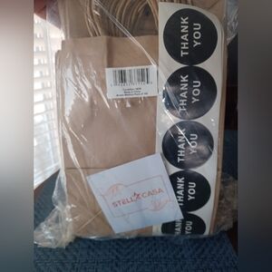Kraft brown "Thank you" bag set